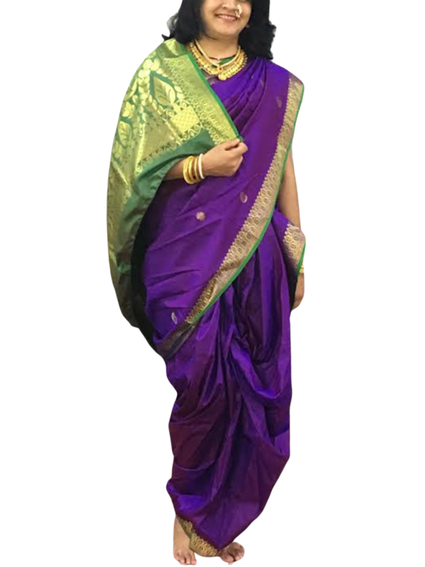 Stitched Nauvari saree - Peshwai Nauwar